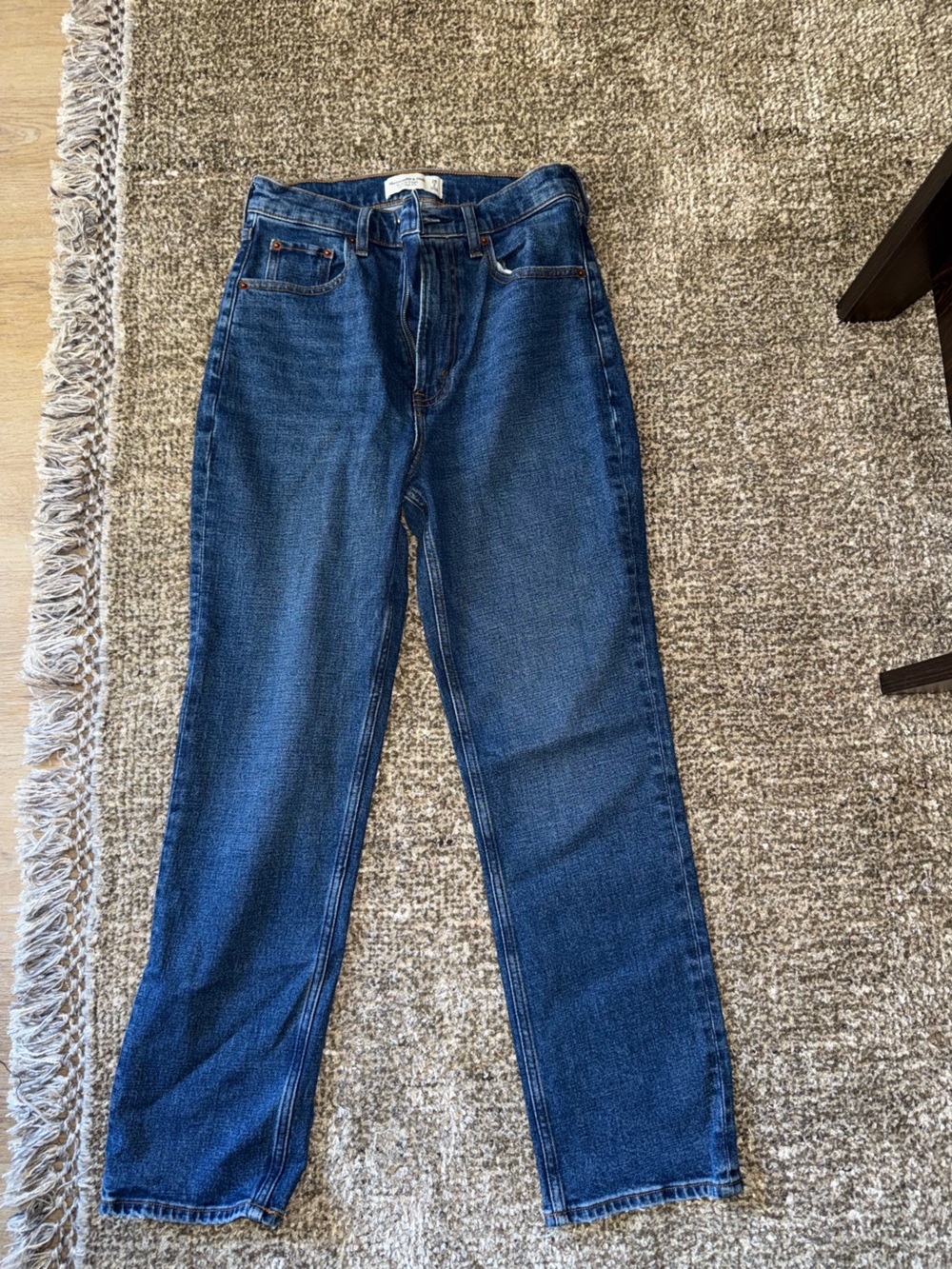Abercrombie & Fitch Women's Classic Straight Dark Blue Jeans